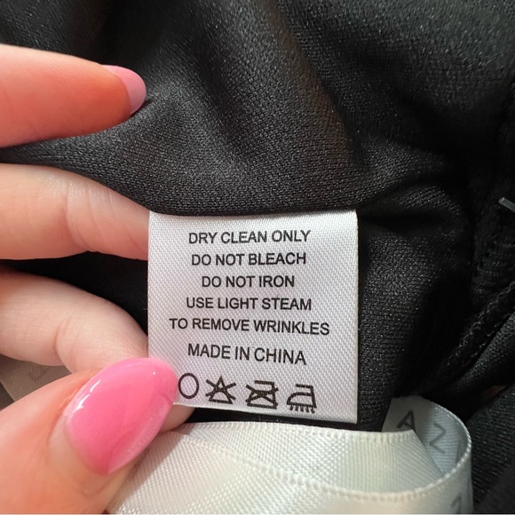 NWT Azazie Brooke Black One Shoulder Dress - Picture 12 of 14